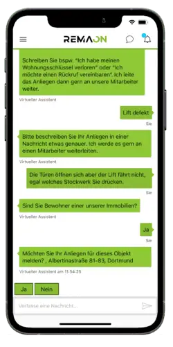 REMAON App für digitale Immobilienverwaltung auf dem Smartphone